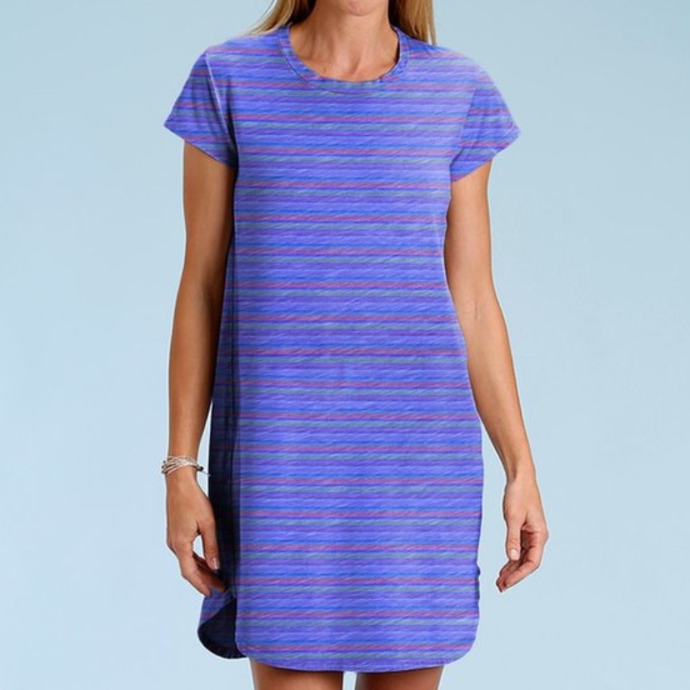 NWT New FRESH PRODUCE Periwinkle Peri Stripe KYLIE Promenade Dress XL